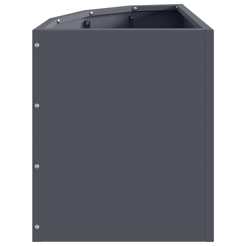 vidaXL Sarok Virágtartó Antracit 30 x 30 x 35 cm Acél