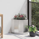 vidaXL Sarok Virágtartó Ezüst 30 x 30 x 35 cm Rozsdamentes acél