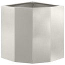 vidaXL Sarok Virágtartó Ezüst 30 x 30 x 35 cm Rozsdamentes acél