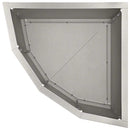 vidaXL Sarok Virágtartó Ezüst 30 x 30 x 35 cm Rozsdamentes acél