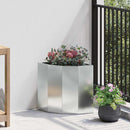 vidaXL Sarok Virágtartó Ezüst 30 x 30 x 35 cm Horganyzott acél