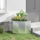 vidaXL Sarok Virágtartó Ezüst 60 x 60 x 50 cm Horganyzott acél