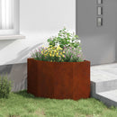 vidaXL Sarok Virágtartó Rozsdás 60 x 60 x 50 cm időjárásálló acél
