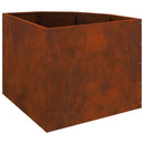 vidaXL Sarok Virágtartó Rozsdás 60 x 60 x 50 cm időjárásálló acél