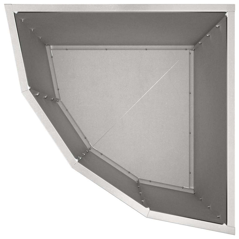 vidaXL Sarok Virágtartó Ezüst 45 x 45 x 50 cm Rozsdamentes acél