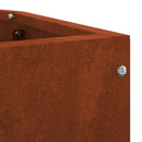 vidaXL Sarok Virágtartó Rozsdás 45 x 45 x 50 cm időjárásálló acél