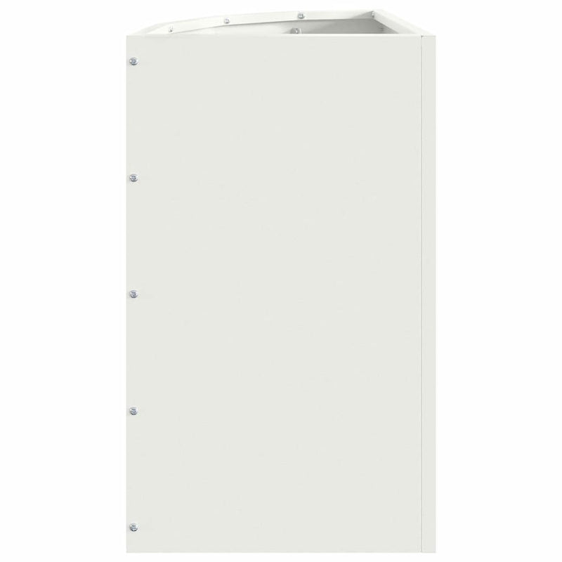 vidaXL Sarok Virágtartó Fehér 30 x 30 x 50 cm Acél