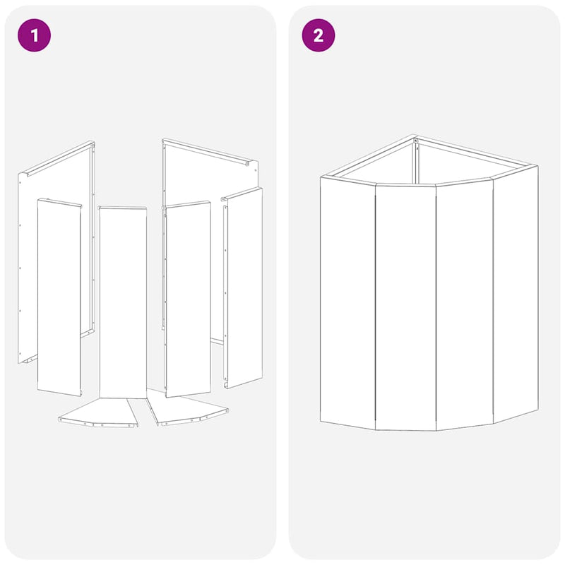 vidaXL Sarok Virágtartó Ezüst 30 x 30 x 50 cm Rozsdamentes acél
