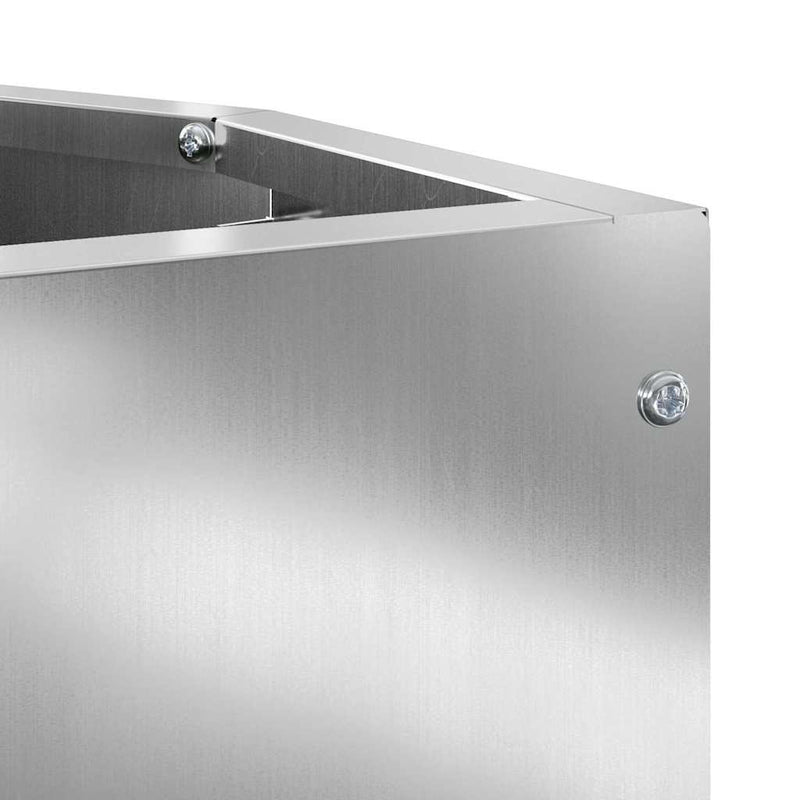 vidaXL Sarok Virágtartó Ezüst 30 x 30 x 50 cm Horganyzott acél