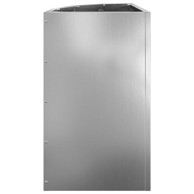 vidaXL Sarok Virágtartó Ezüst 30 x 30 x 50 cm Horganyzott acél