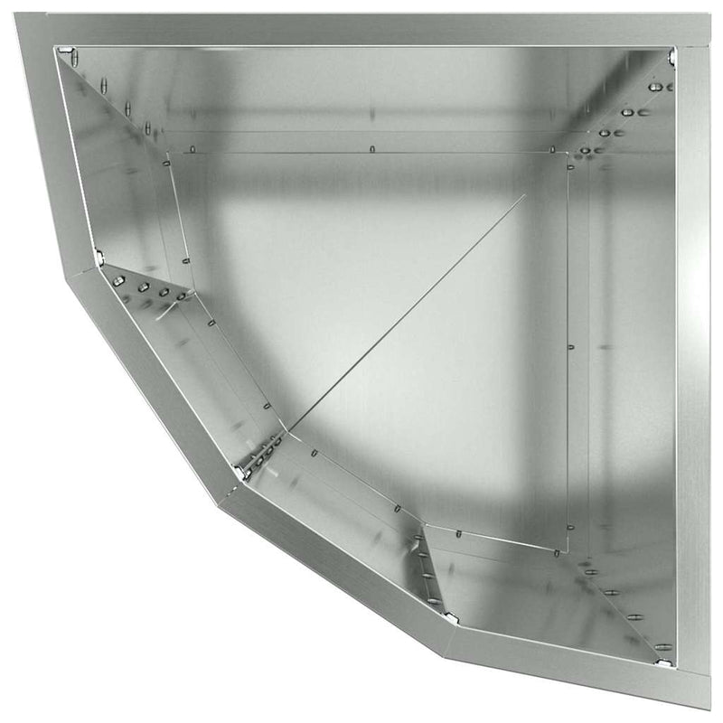 vidaXL Sarok Virágtartó Ezüst 30 x 30 x 50 cm Horganyzott acél