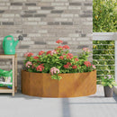 vidaXL Növénytartó Rozsdás 120 x 60 x 35 cm Időjárásálló acél