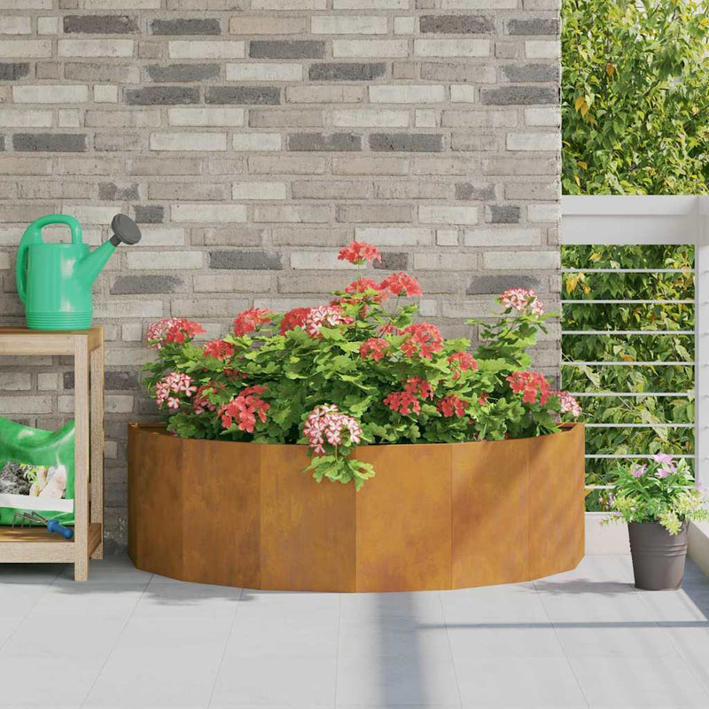 vidaXL Növénytartó Rozsdás 120 x 60 x 35 cm Időjárásálló acél