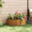 vidaXL Növénytartó Rozsdás 120 x 60 x 35 cm Időjárásálló acél