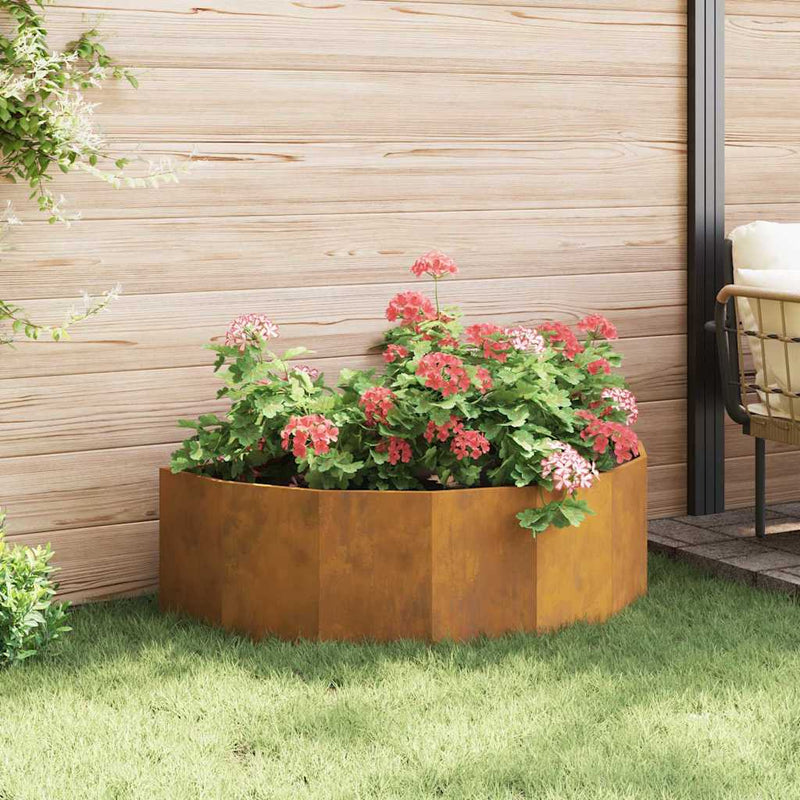 vidaXL Növénytartó Rozsdás 120 x 60 x 35 cm Időjárásálló acél