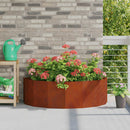 vidaXL Növénytartó Rozsdás 120 x 60 x 35 cm Időjárásálló acél