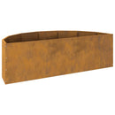 vidaXL Növénytartó Rozsdás 120 x 60 x 35 cm Időjárásálló acél