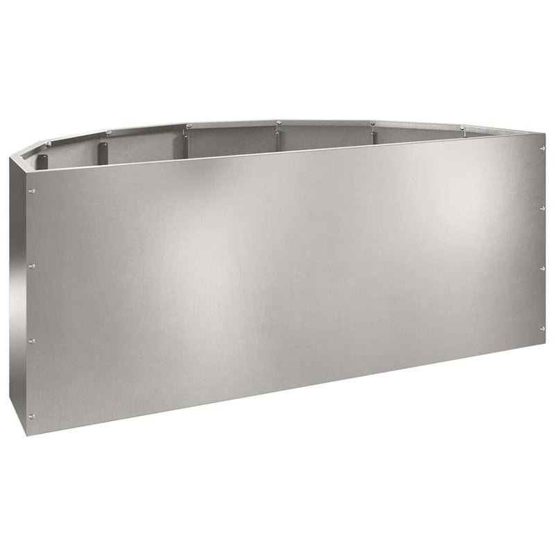 vidaXL Növénytartó Ezüst 90 x 45 x 35 cm Rozsdamentes acél