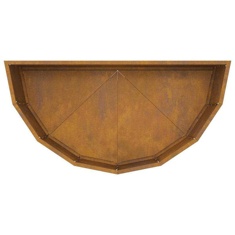 vidaXL Növénytartó Rozsdás 90 x 45 x 35 cm Időjárásálló acél