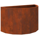 vidaXL Növénytartó Rozsdás 60 x 30 x 35 cm Időjárásálló acél