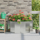 vidaXL Növénytartó Ezüst 120 x 60 x 50 cm Horganyzott acél