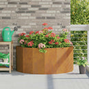 vidaXL Növénytartó Rozsdás 120 x 60 x 50 cm Időjárásálló acél