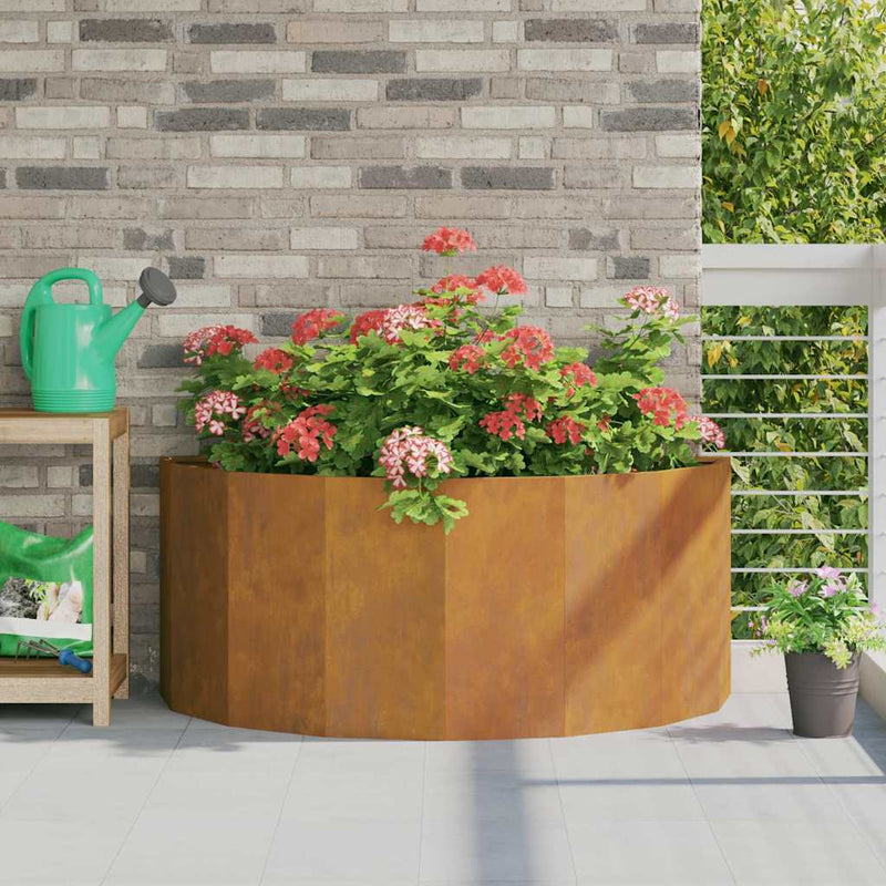 vidaXL Növénytartó Rozsdás 120 x 60 x 50 cm Időjárásálló acél