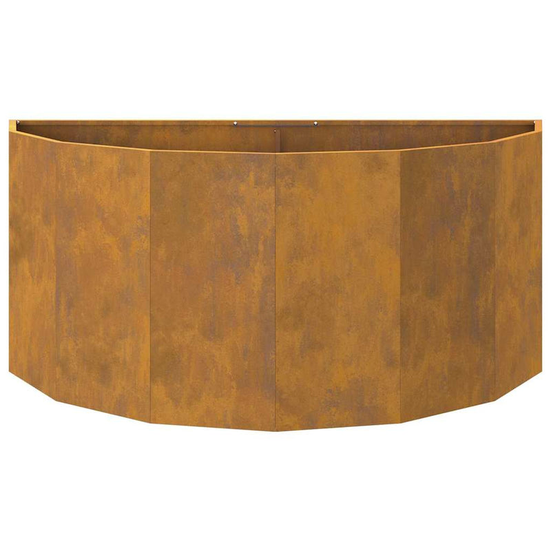 vidaXL Növénytartó Rozsdás 120 x 60 x 50 cm Időjárásálló acél