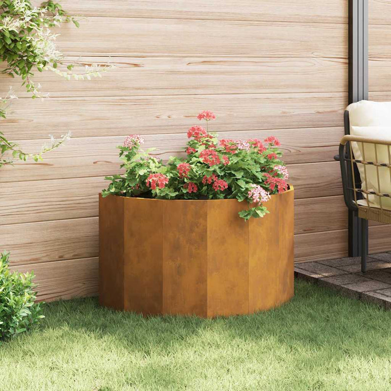 vidaXL Növénytartó Rozsdás 90 x 45 x 50 cm Időjárásálló acél