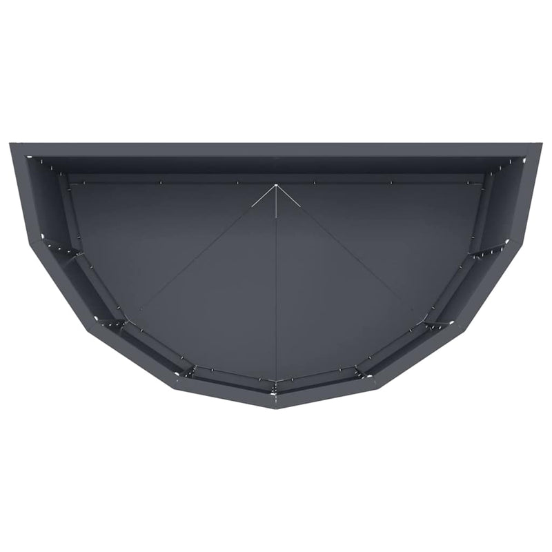 vidaXL Növénytartó Antracit 60 x 30 x 50 cm Acél