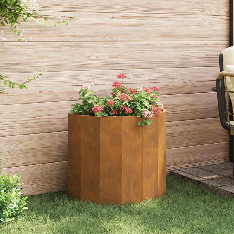 vidaXL Növénytartó Rozsdás 60 x 30 x 50 cm Időjárásálló acél