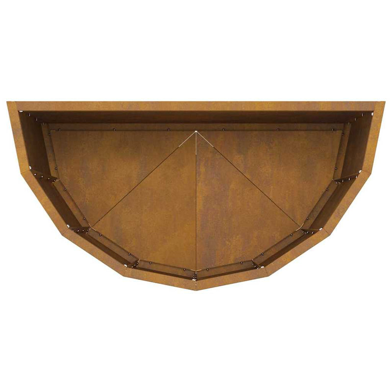 vidaXL Növénytartó Rozsdás 60 x 30 x 50 cm Időjárásálló acél