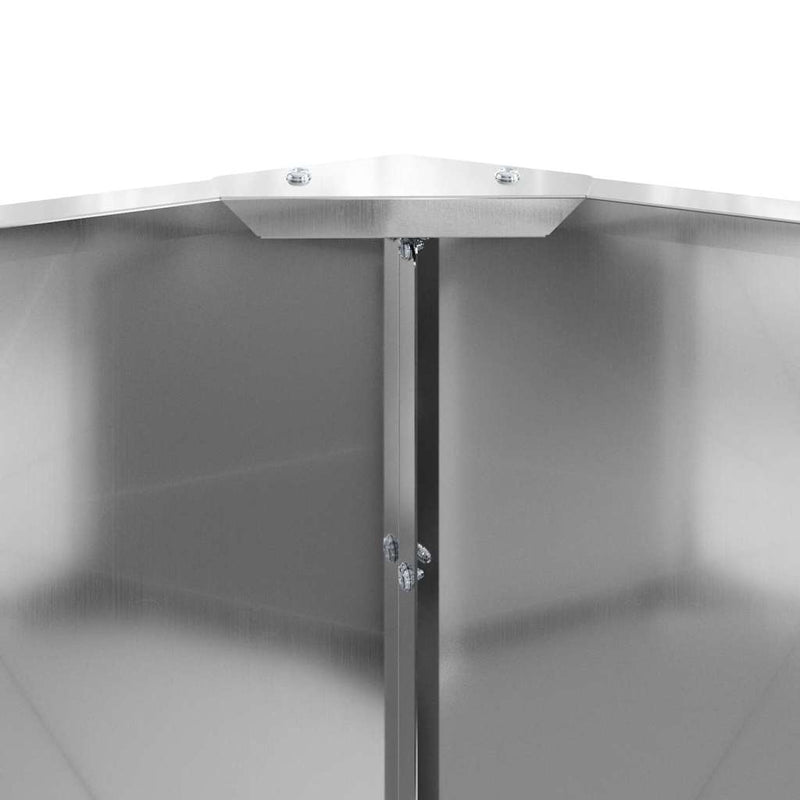 vidaXL Növénytartó Ezüst 120 x 120 x 35 cm Horganyzott acél