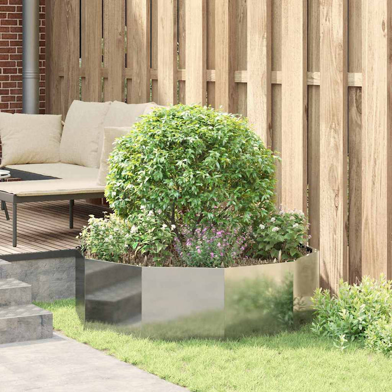 vidaXL Növénytartó Ezüst 120 x 120 x 35 cm Horganyzott acél