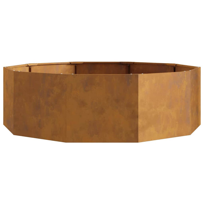 vidaXL Növénytartó Rozsdás 120 x 120 x 35 cm Időjárásálló acél