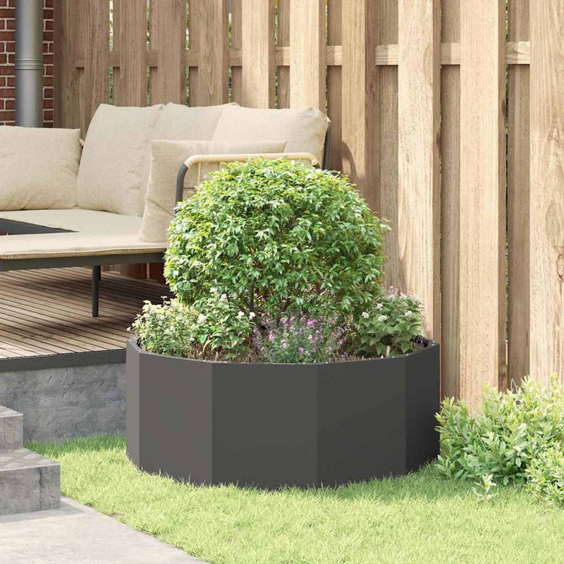 vidaXL Növénytartó Fekete 90 x 90 x 35 cm Acél