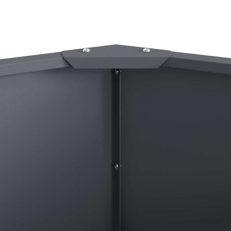 vidaXL Növénytartó Antracit 90 x 90 x 35 cm Acél