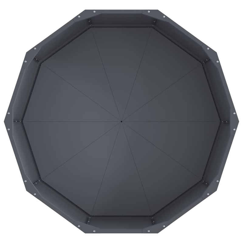 vidaXL Növénytartó Antracit 90 x 90 x 35 cm Acél