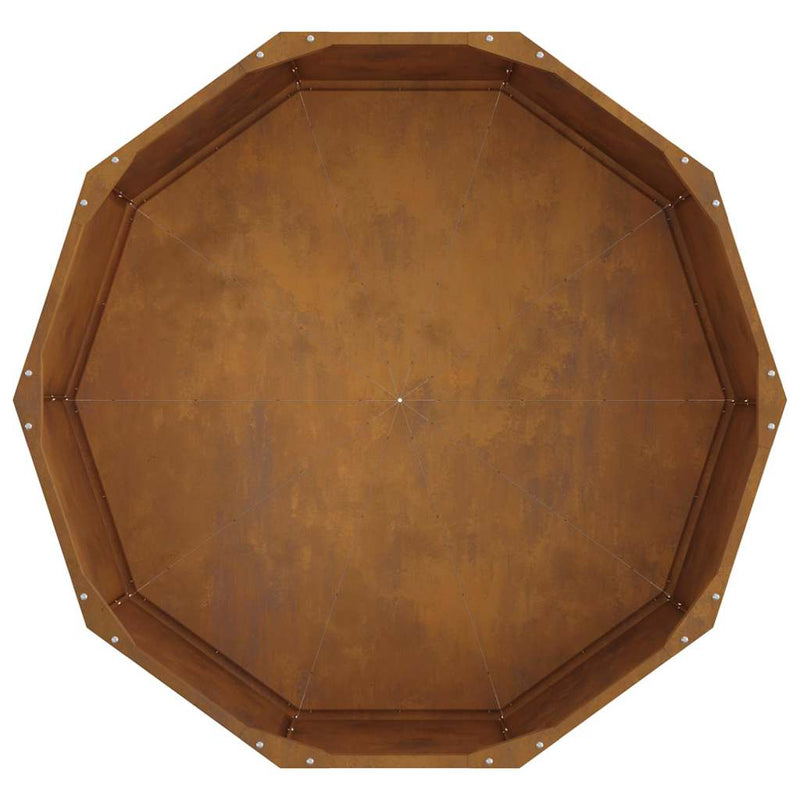 vidaXL Növénytartó Rozsdás 90 x 90 x 35 cm Időjárásálló acél