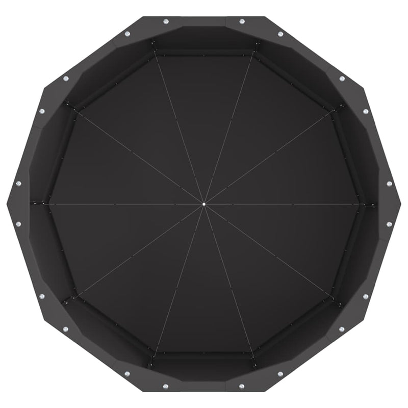 vidaXL Növénytartó Fekete 60 x 60 x 35 cm Acél