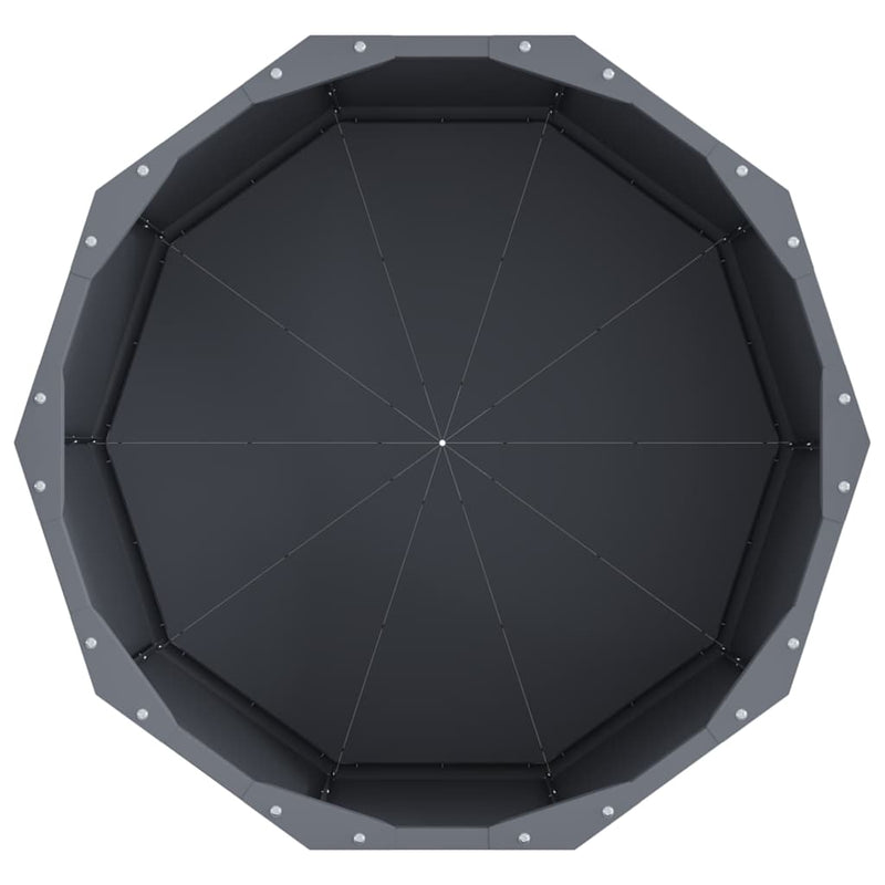 vidaXL Növénytartó Antracit 60 x 60 x 35 cm Acél