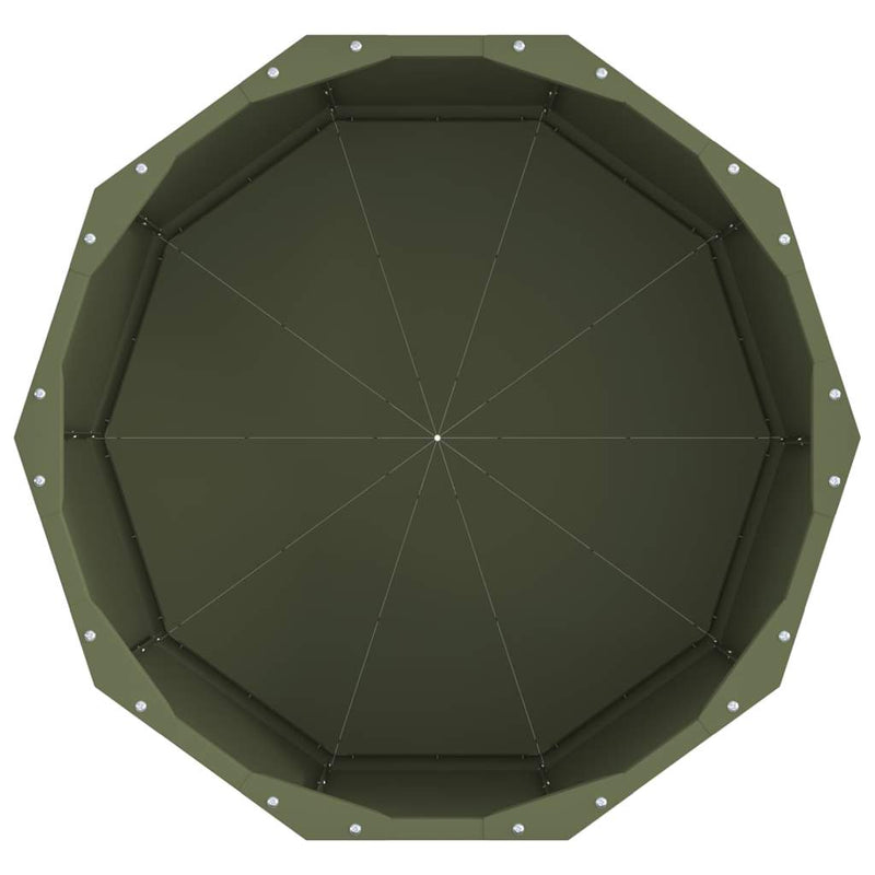 vidaXL Növénytartó Olajzöld 60 x 60 x 35 cm Acél