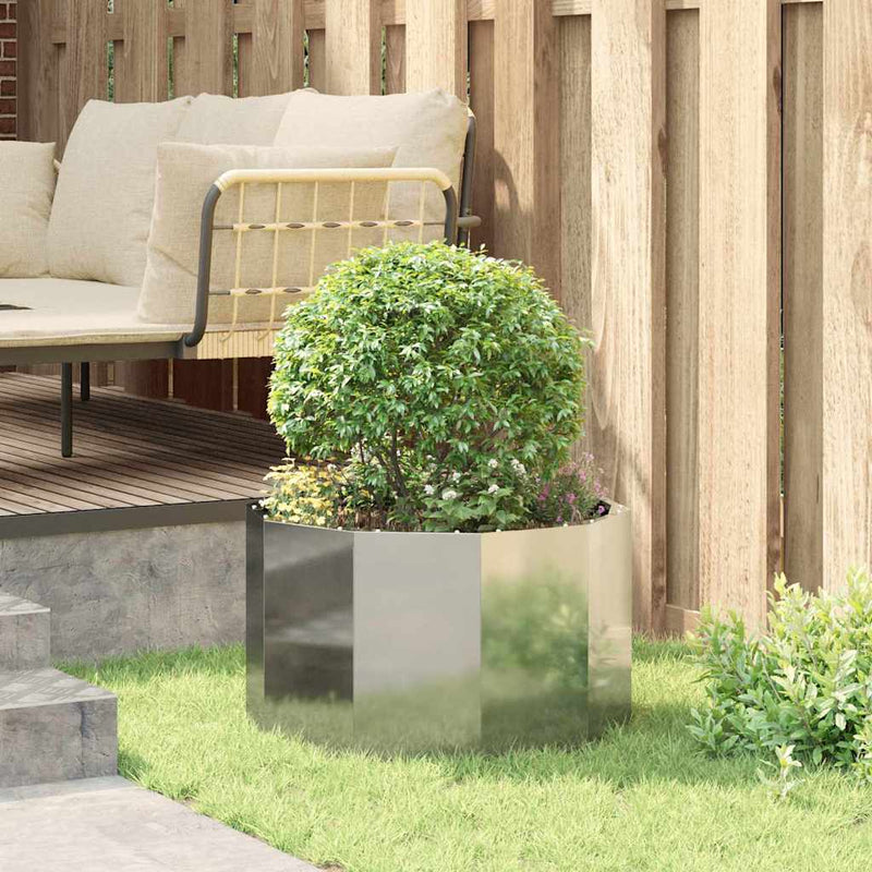 vidaXL Növénytartó Ezüst 60 x 60 x 35 cm Horganyzott acél