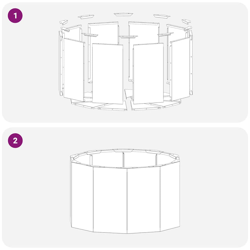 vidaXL Növénytartó Rozsdás 60 x 60 x 35 cm Időjárásálló acél