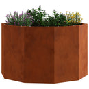 vidaXL Növénytartó Rozsdás 60 x 60 x 35 cm Időjárásálló acél