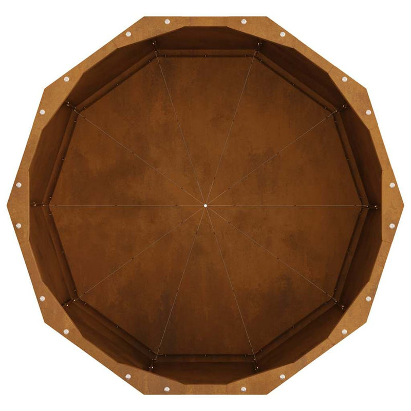 vidaXL Növénytartó Rozsdás 60 x 60 x 35 cm Időjárásálló acél