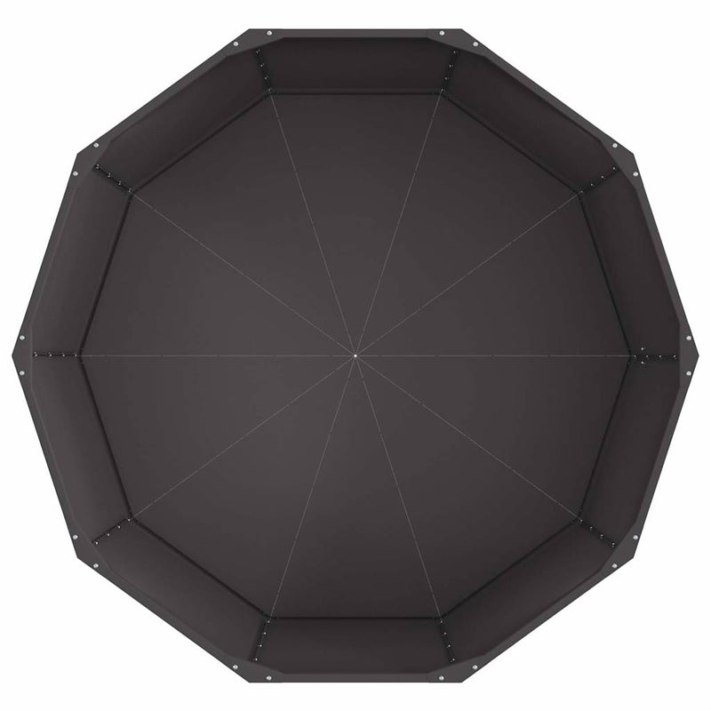 vidaXL Növénytartó Fekete 120 x 120 x 50 cm Acél