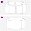 vidaXL Növénytartó Fehér 120 x 120 x 50 cm Acél