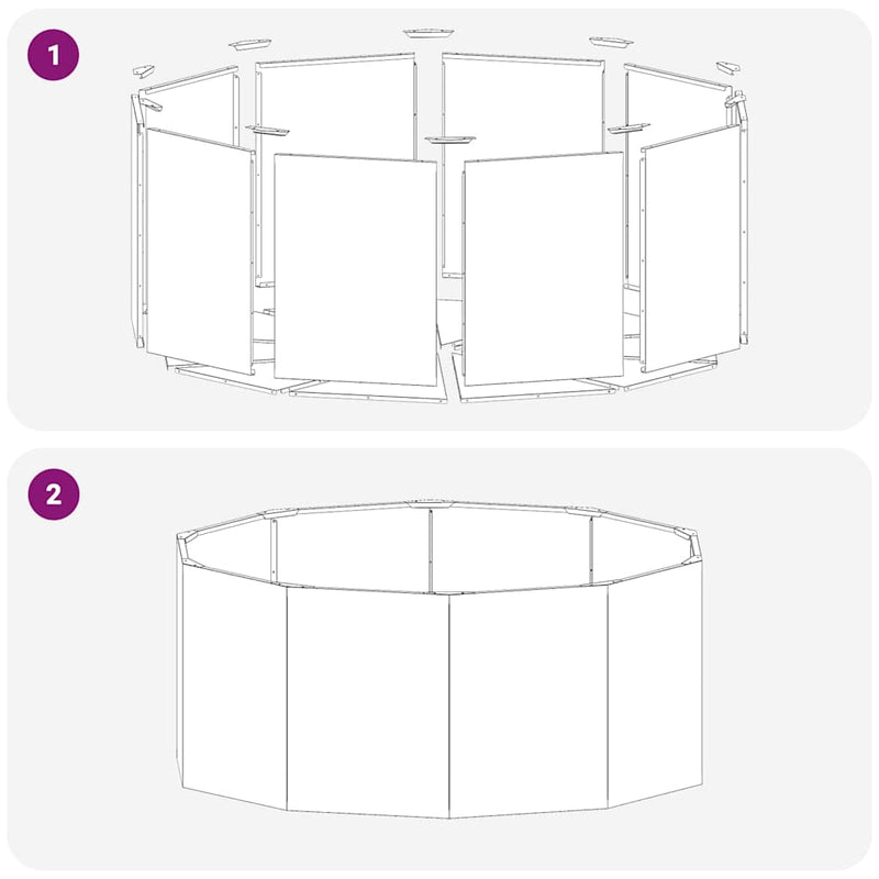 vidaXL Növénytartó Antracit 120 x 120 x 50 cm Acél