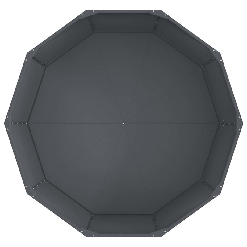 vidaXL Növénytartó Antracit 120 x 120 x 50 cm Acél